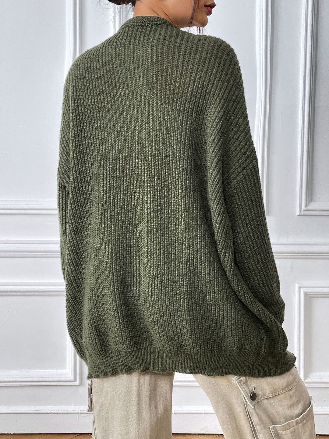 Women Ribbed Cardigan