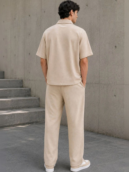 Solid Shirt with Trousers