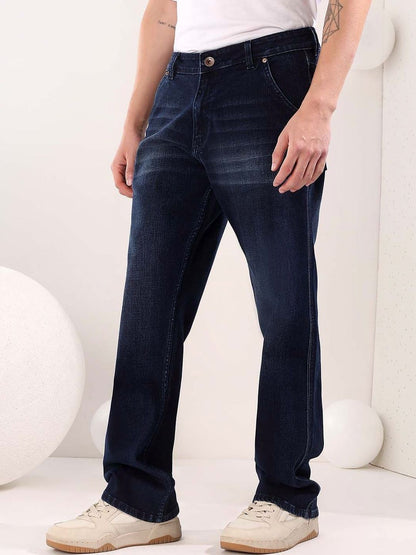 Men Straight Fit Mid-Rise Light Fade Jeans
