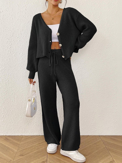 Women Ribbed Crop Cardigan
