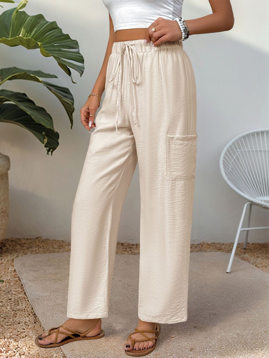 Women Loose Fit Non Iron Trousers