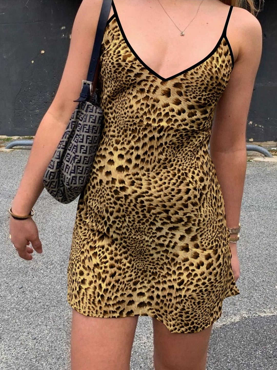 Animal Print A-Line Mini Dress