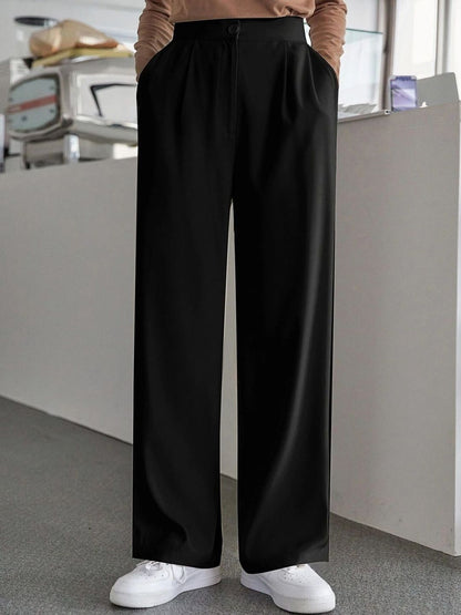 Women High-Rise Easy Wash Regular Fit Formal Trousers