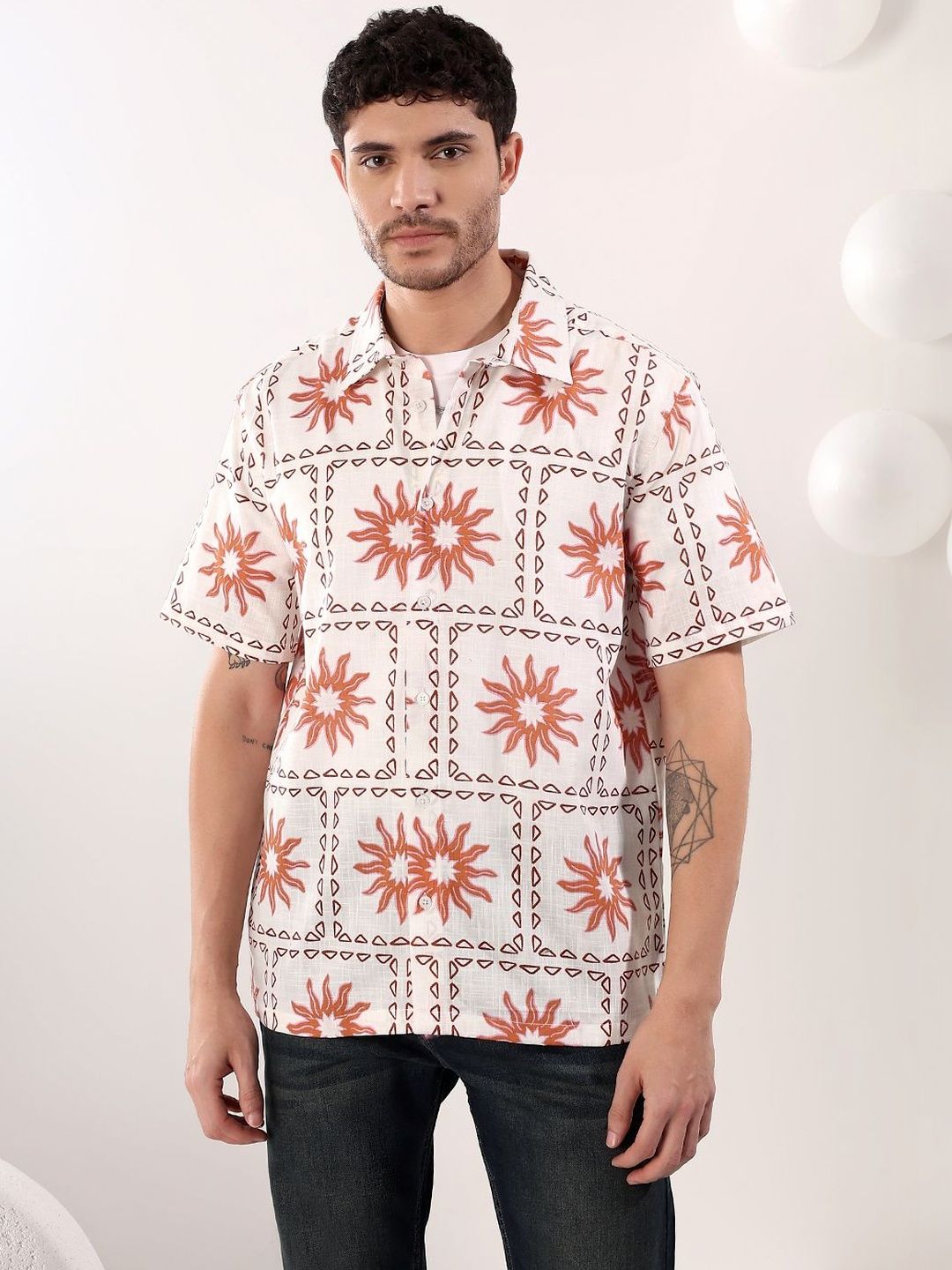 NOWI Men Printed Casual Shirt