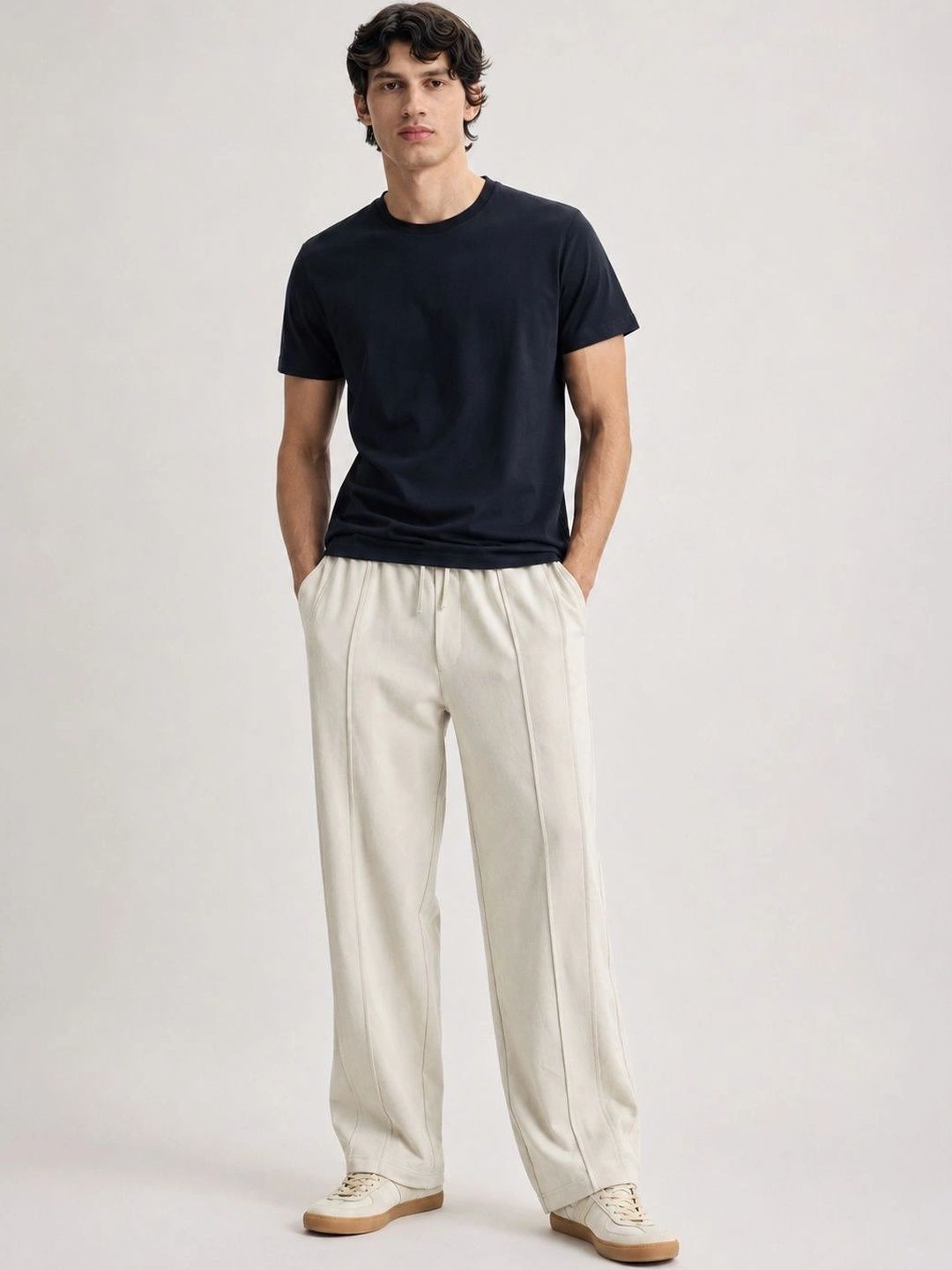 Men Relaxed Wrinkle Free Trousers