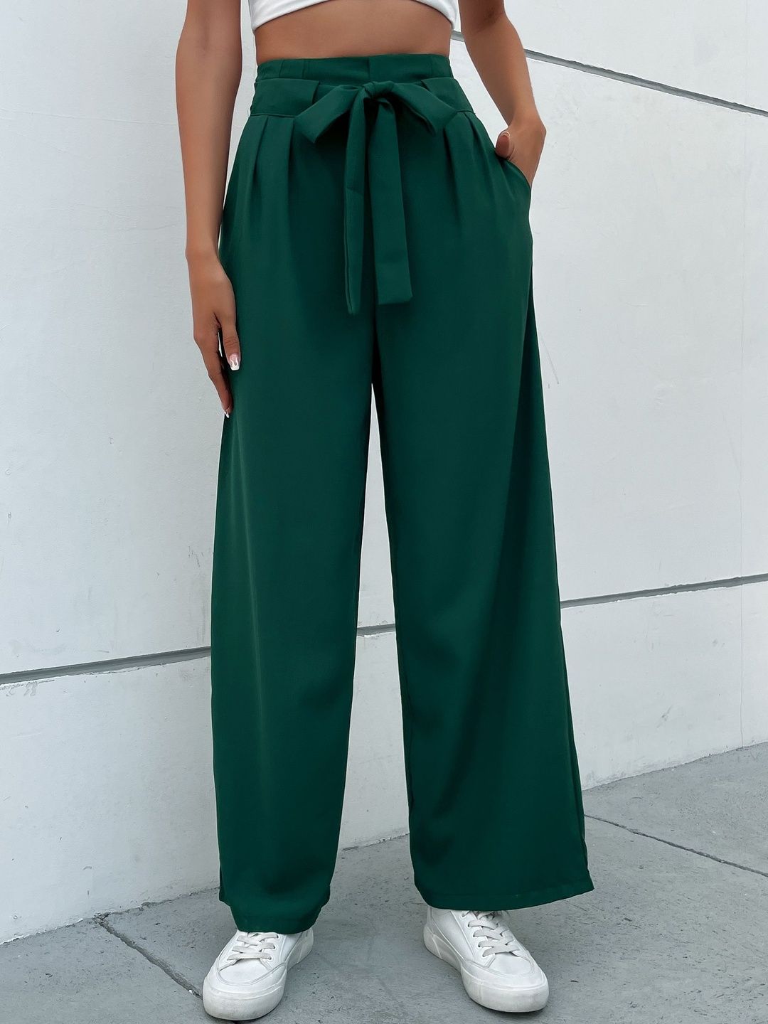 Women Non Iron Pleated Trousers