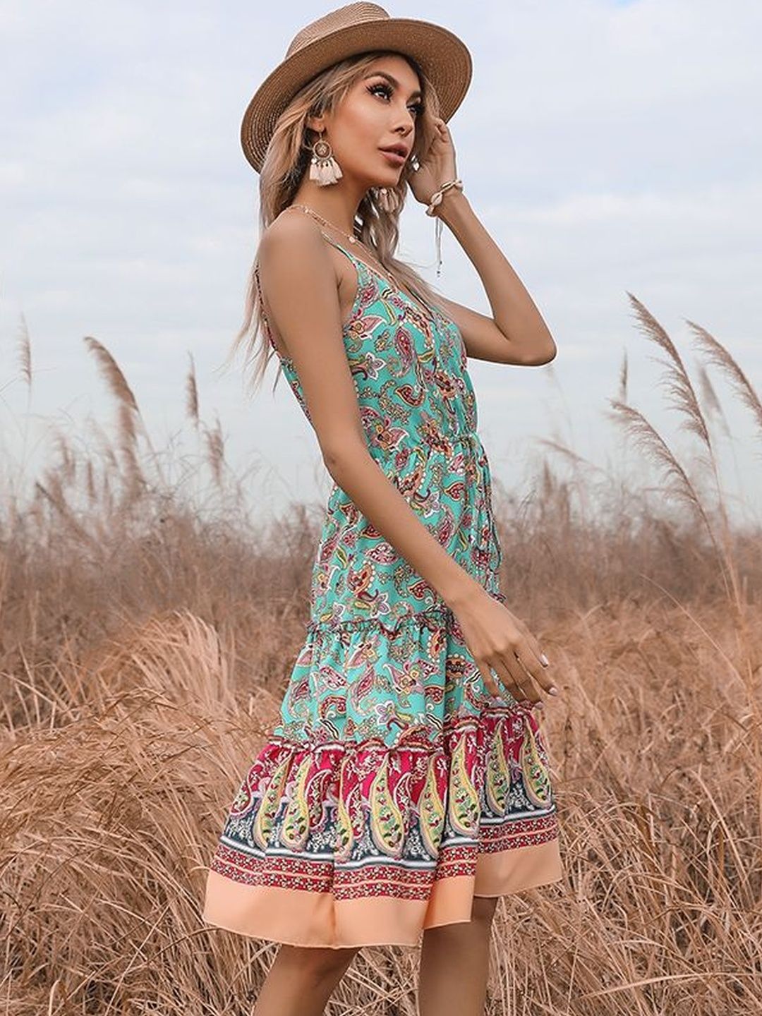 Print A-Line Dress