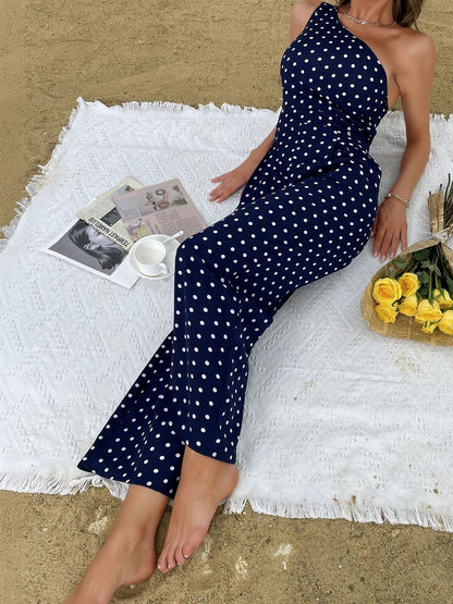 Printed Basic Jumpsuit with Layered