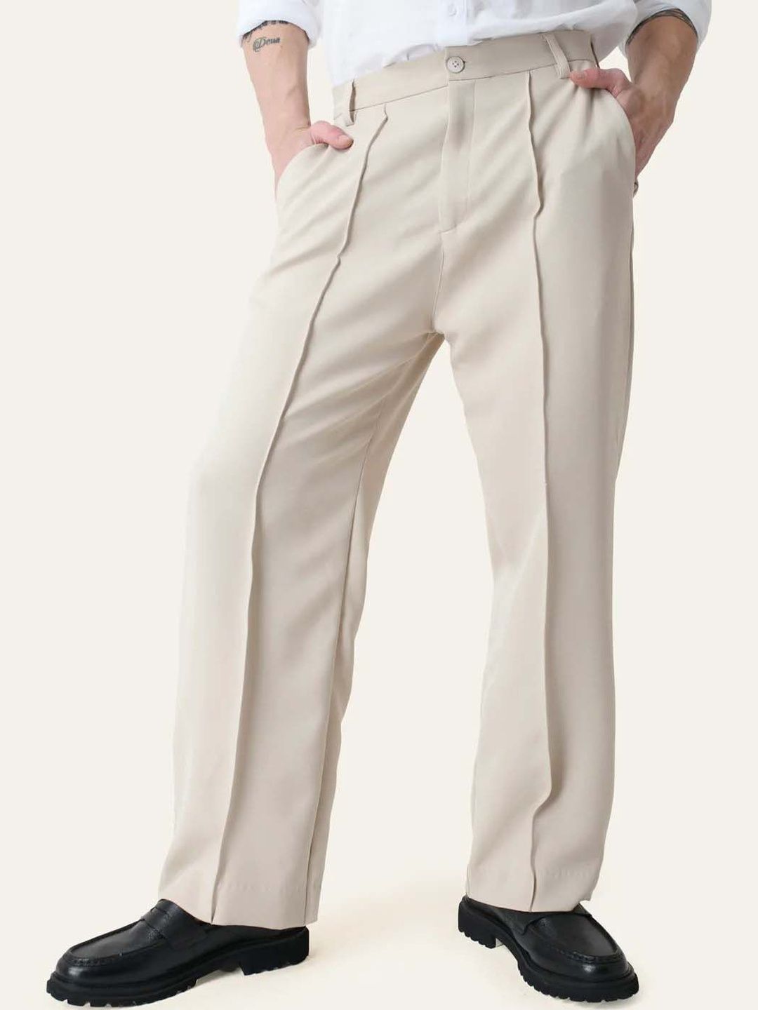 Men Slim Fit Easy Wash Trousers