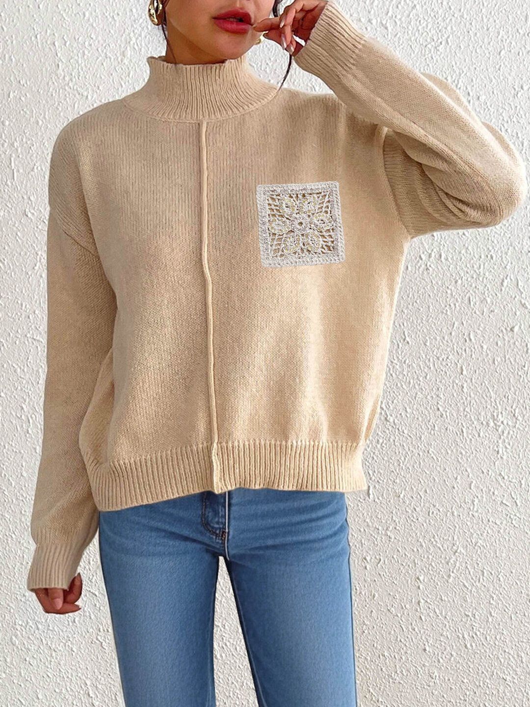 Women Pullover with Embellished Detail