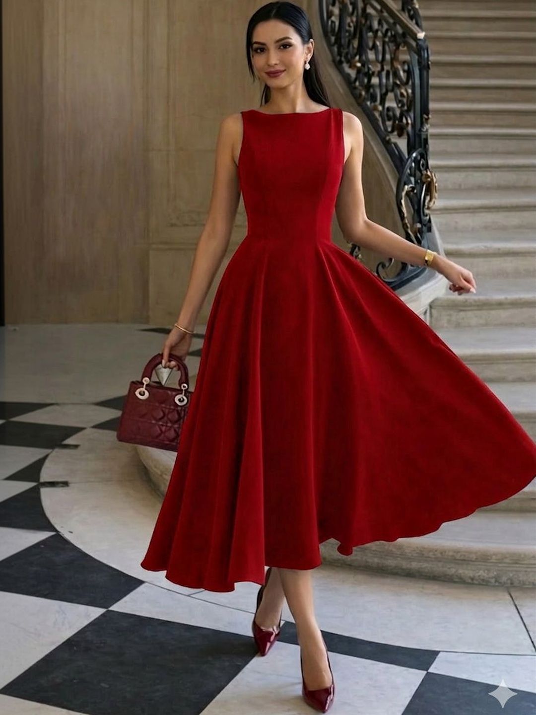 Fit & Flare Midi Dress