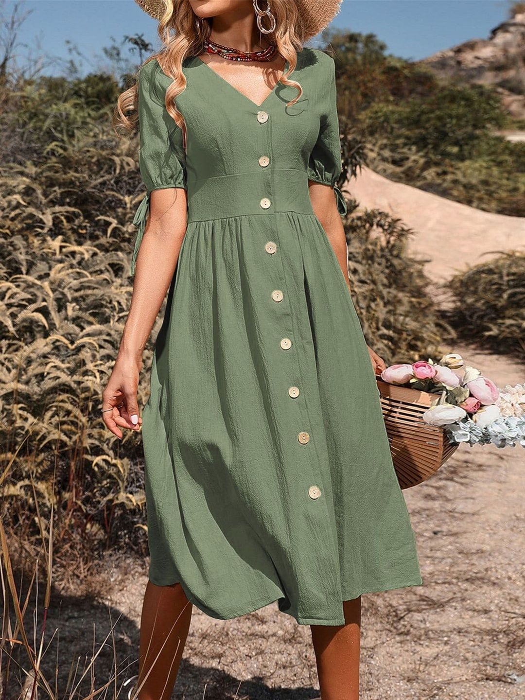 Fit & Flare Midi Dress