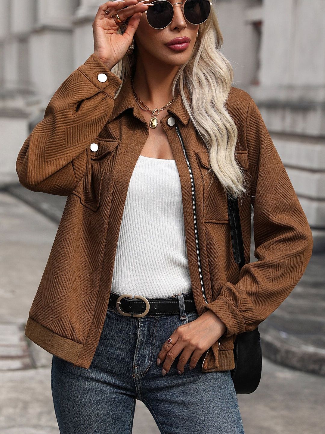 Women Open Front Jacket