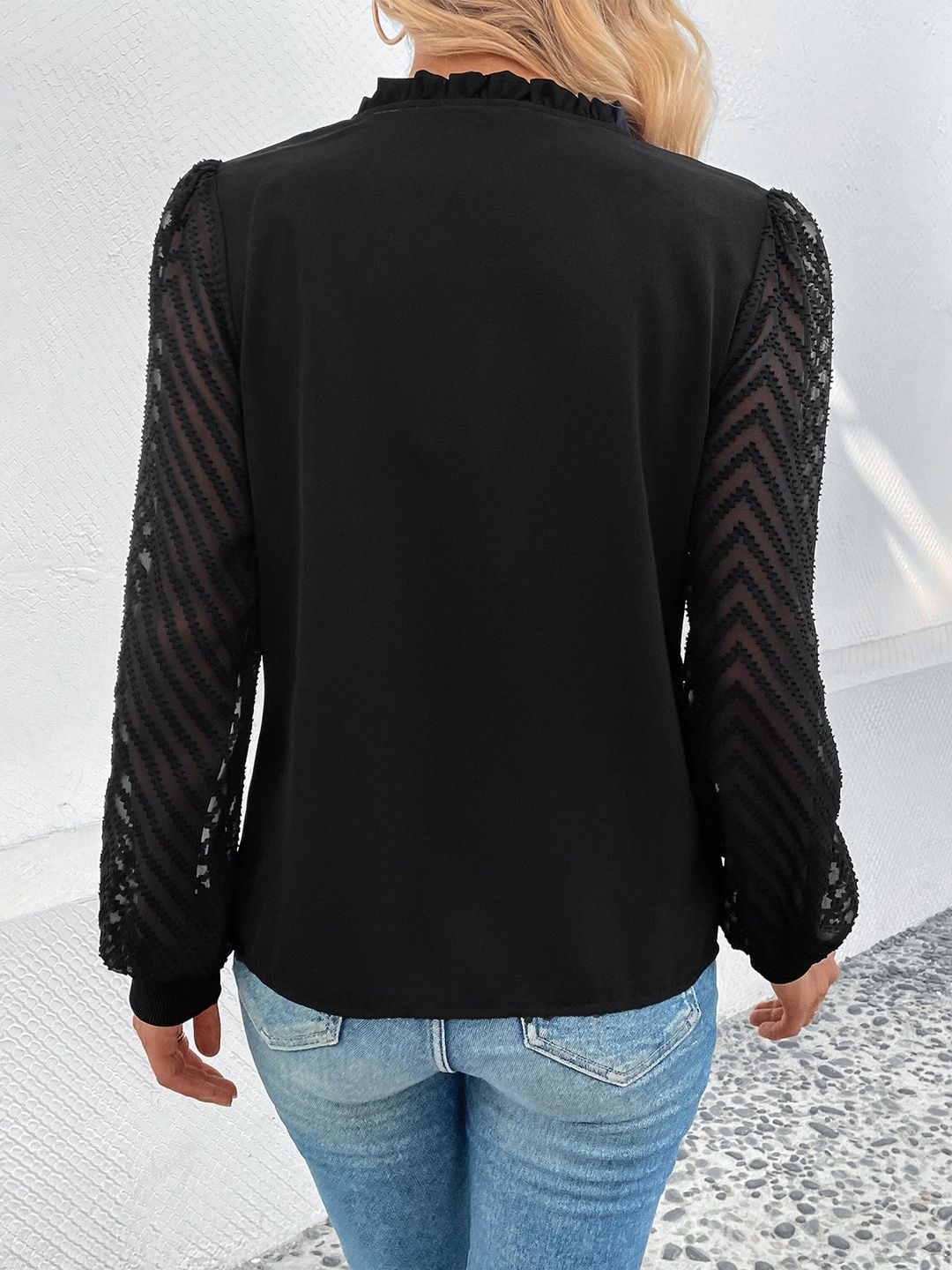 Women Semi Sheer Casual Shirt