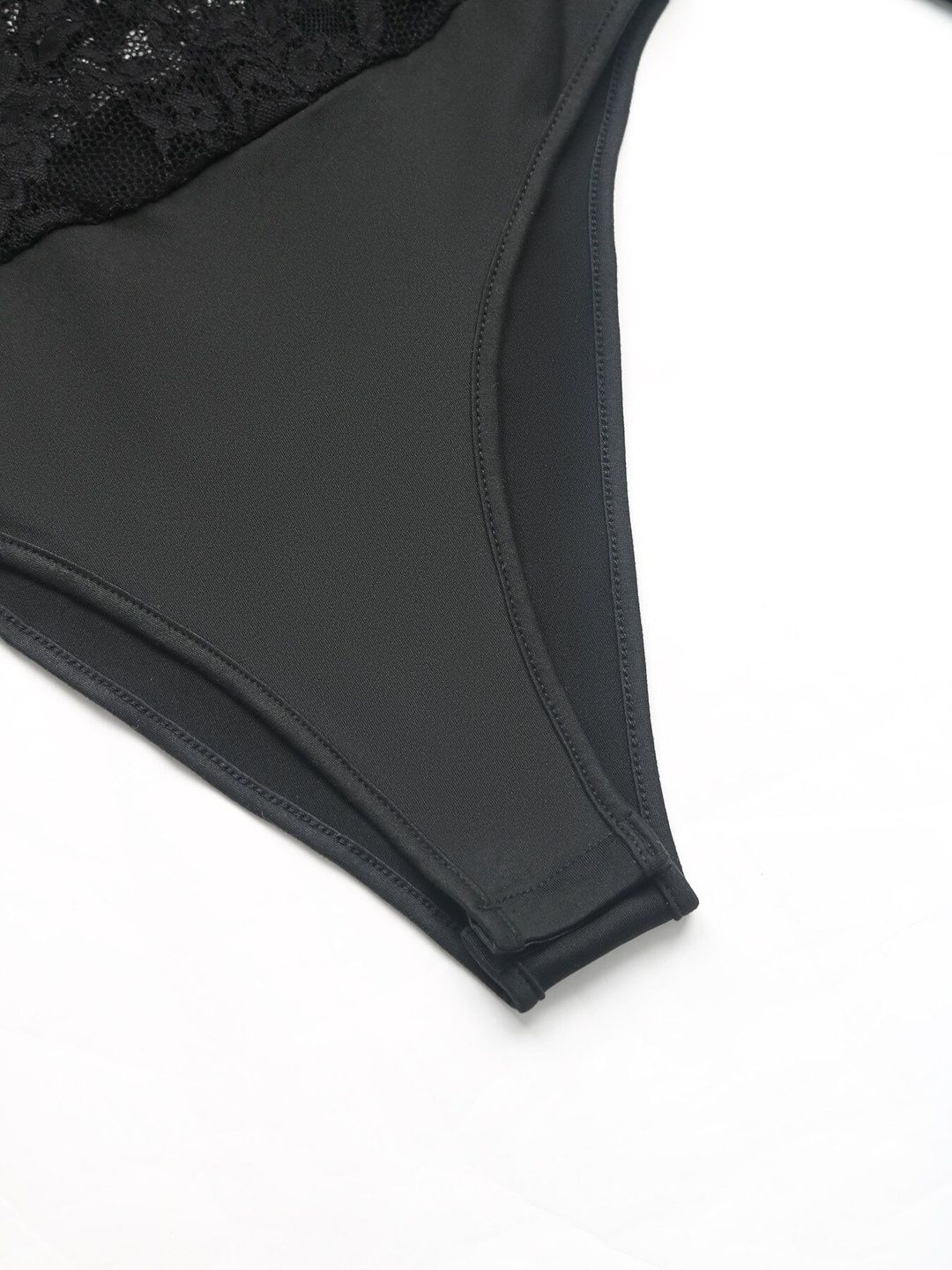 Self Design V-Neck Bodysuit
