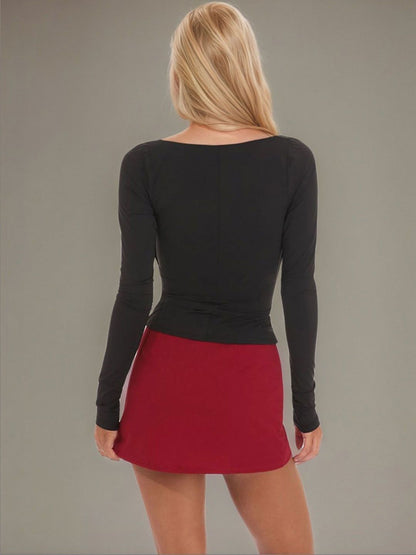 NOWI Cowl Neck Cotton Top