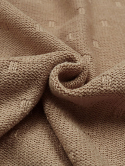 Women's Brown Colourblocked Cardigan Blend Printed