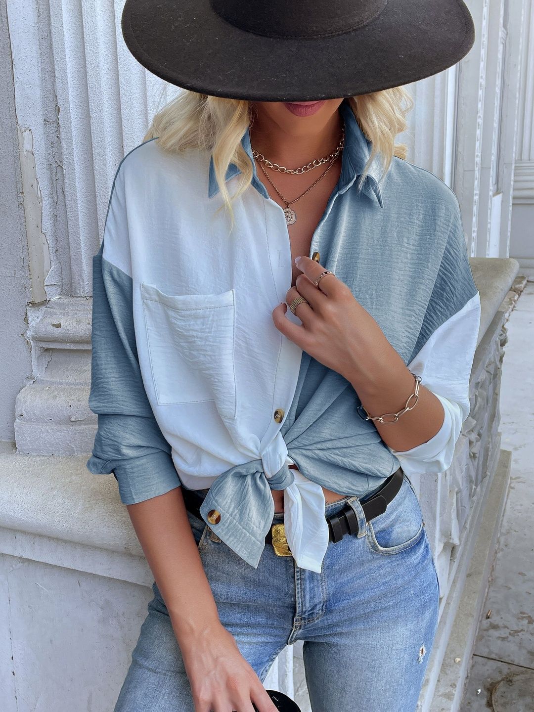 Women Colourblocked Casual Shirt
