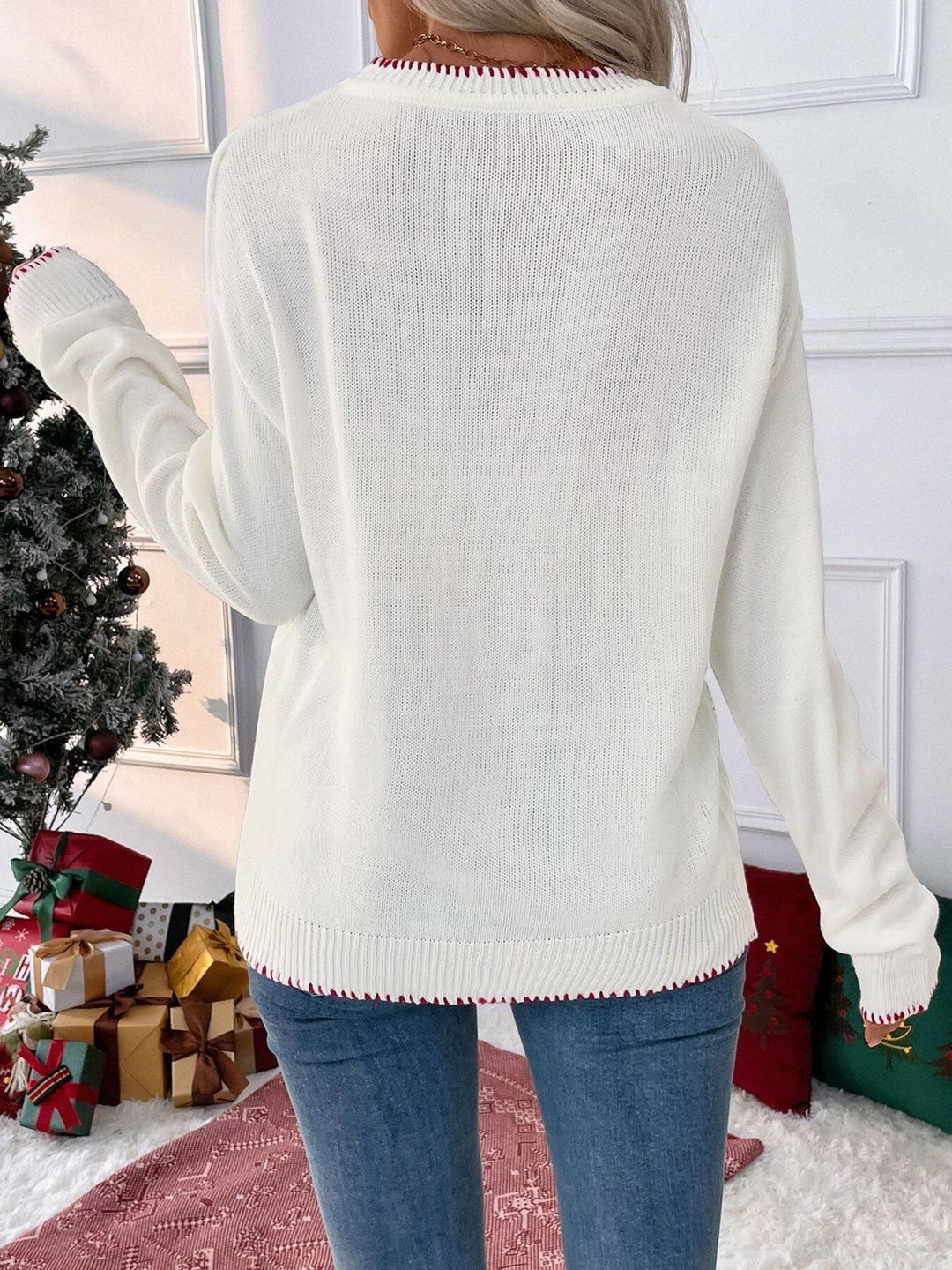 Women Printed Woollen Pullover