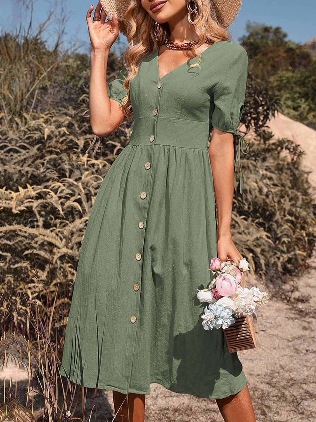 Fit & Flare Midi Dress