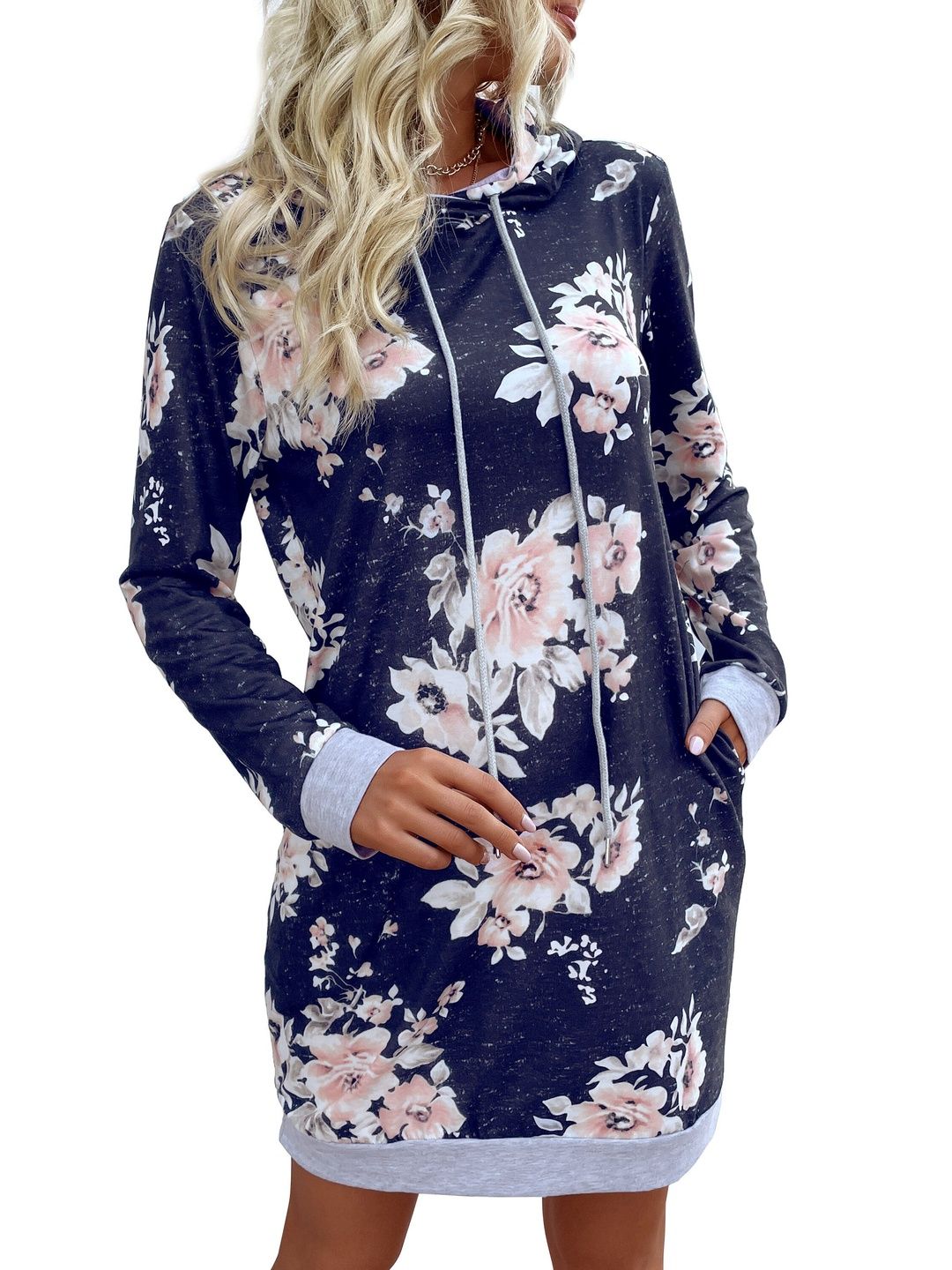 Women Printed Hooded Sweatshirt