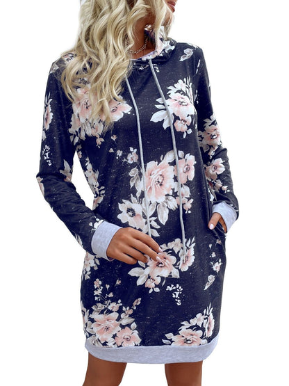 Women Printed Hooded Sweatshirt