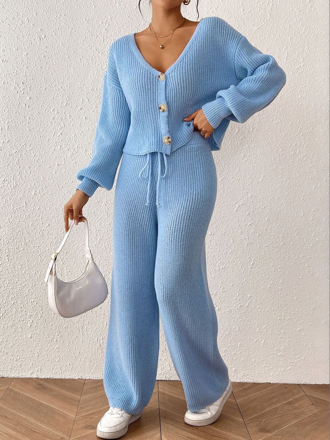 Women Ribbed Crop Cardigan