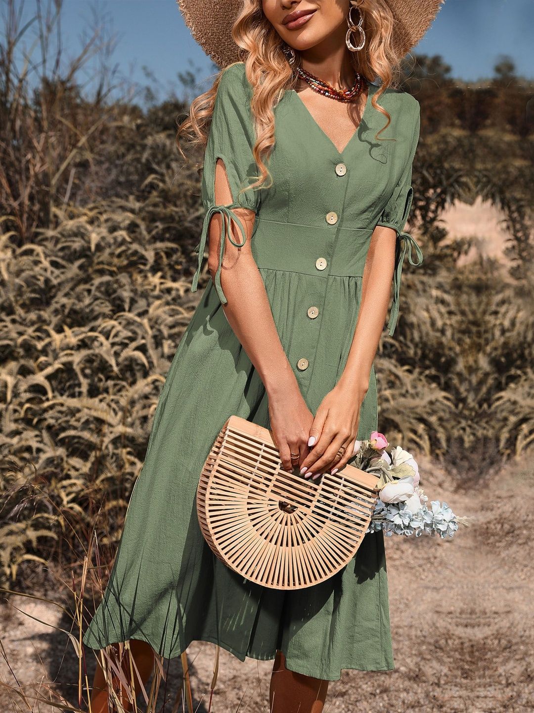 Fit & Flare Midi Dress