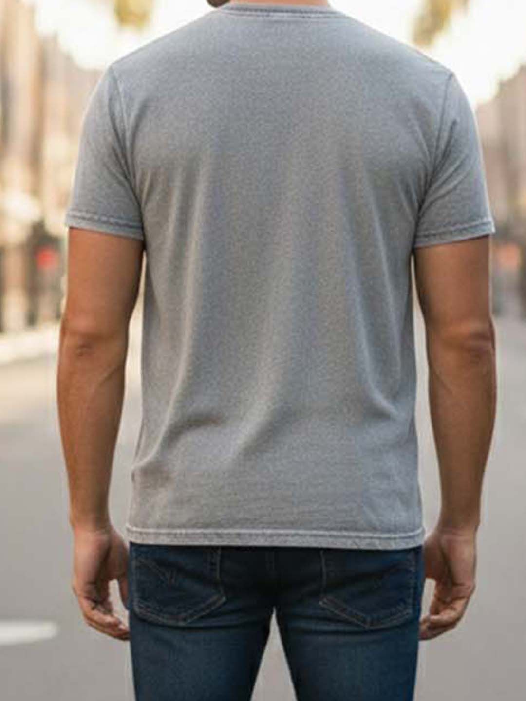 Men Typography Printed Cotton T-shirt