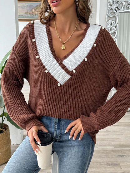 Women Colourblocked Pullover