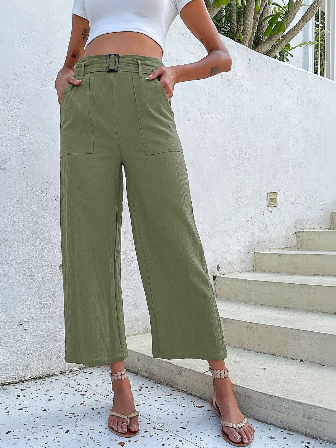 Women High-Rise Non Iron Trousers