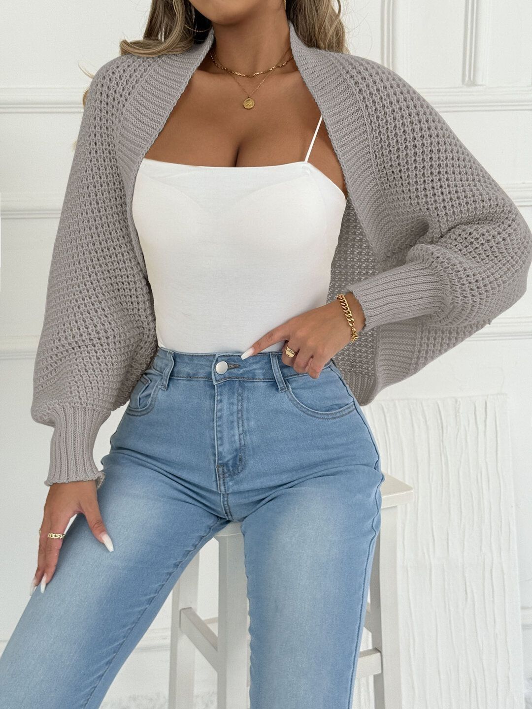 Women Boucle Crop