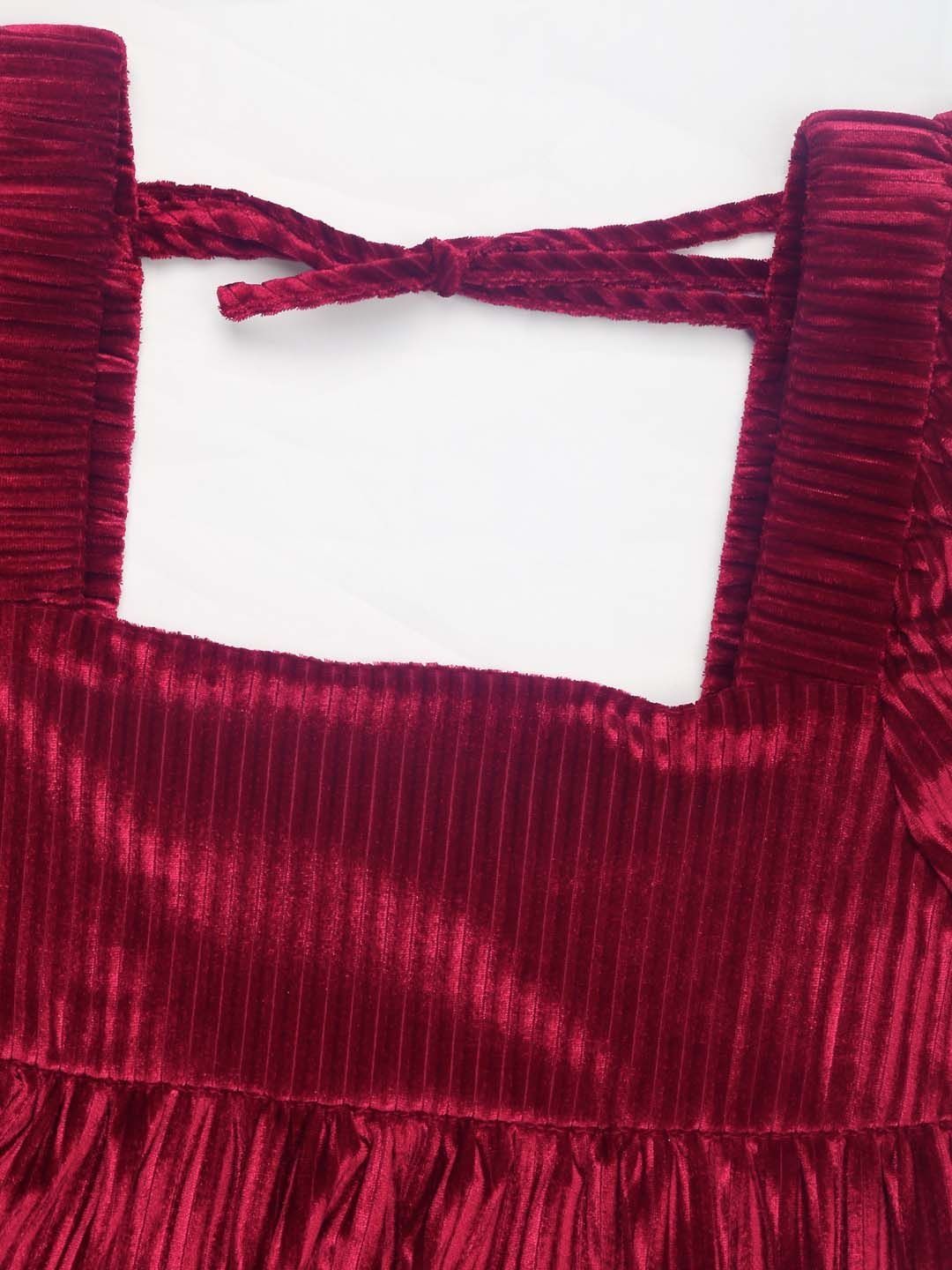 Puff Sleeve A-Line Dress