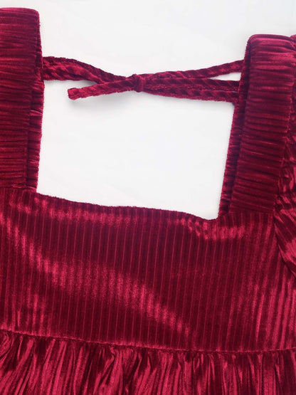 Puff Sleeve A-Line Dress