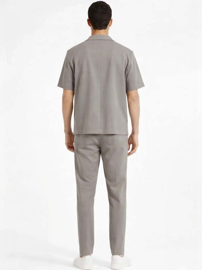 Solid Blazer with Trousers