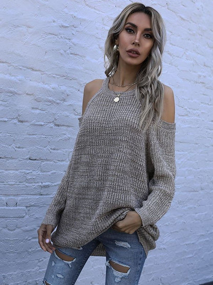 Women's Beige Pullover Blend Printed Regular Fit