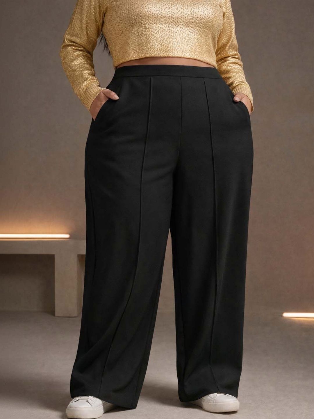 Women Wrinkle Free Trousers