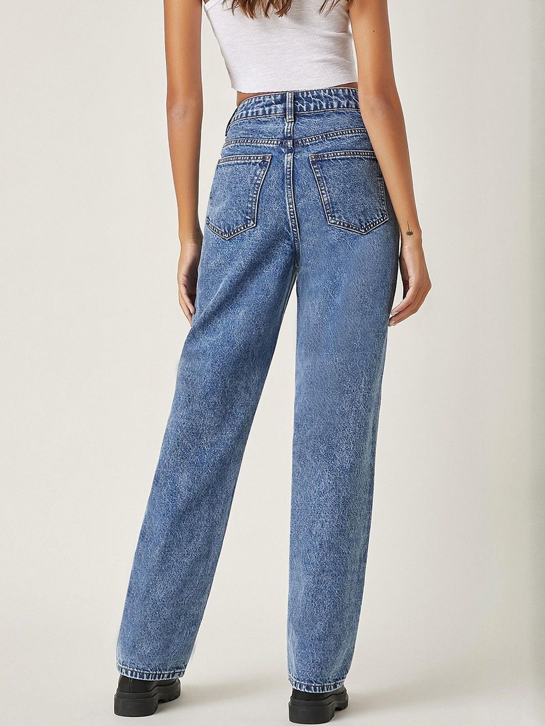 Women Pack Of 2 High-Ris Clean Look Stretchable Cotton Jeans