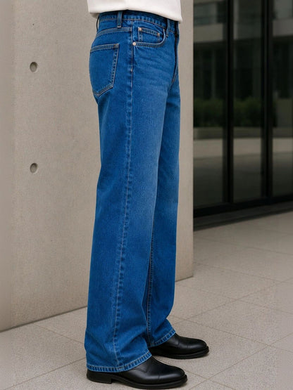 Men Bootcut High-Rise Light Fade Jeans