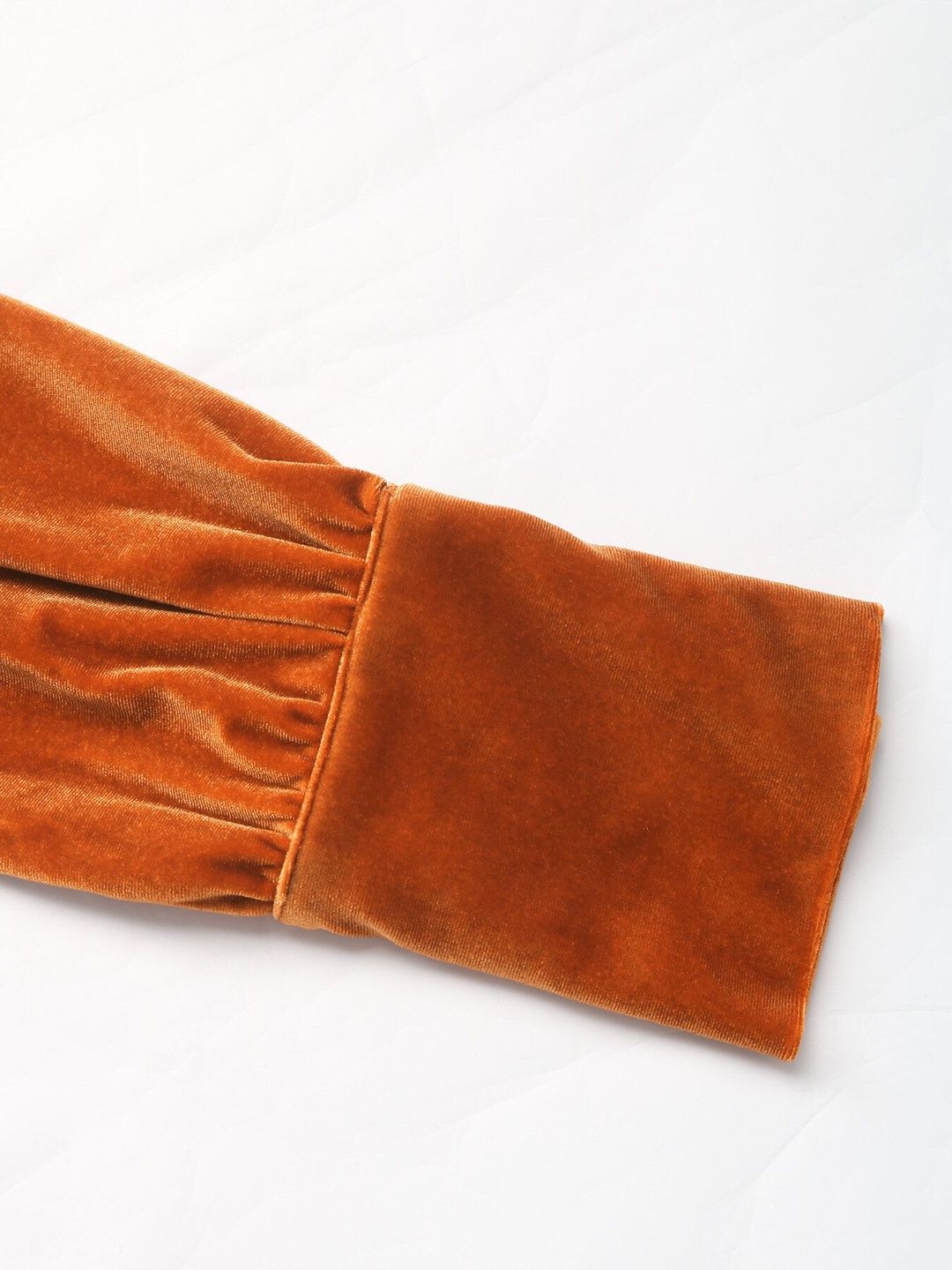 Women's Orange Cowl Neck Top