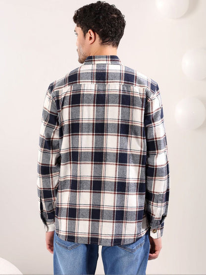 Men Tartan Checks Checked Casual Shirt