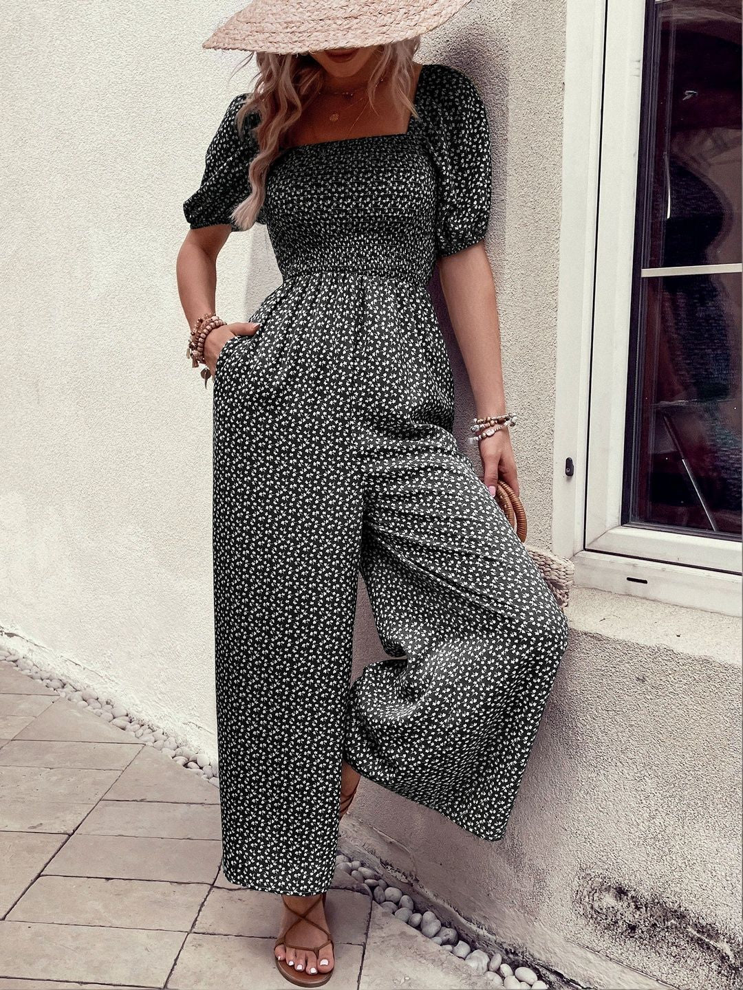 Printed Basic Jumpsuit