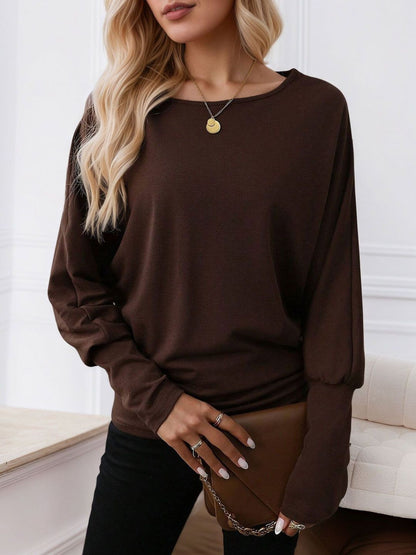 NOWI Batwing Sleeve Cotton Top