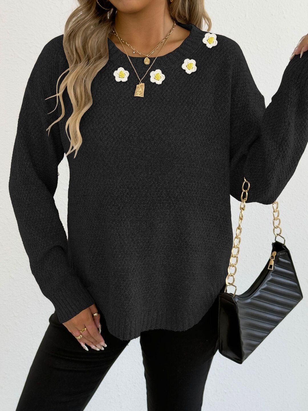 Women Pullover with Applique Detail