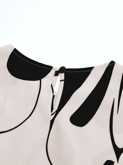 NOWI Printed Fit & Flare Midi Dress
