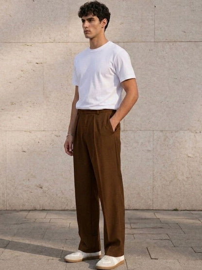 Men Pleated Trousers
