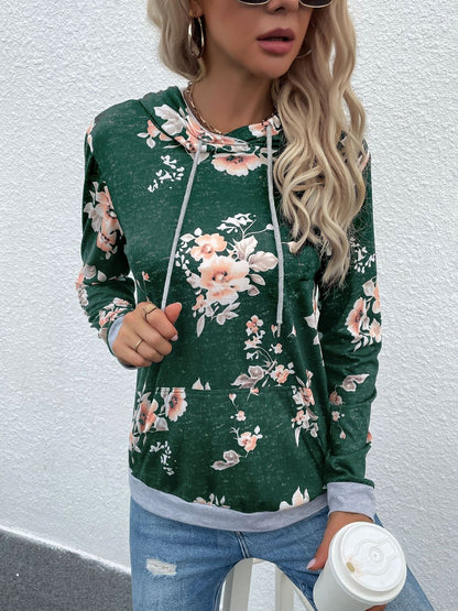 Women Printed Hooded Sweatshirt