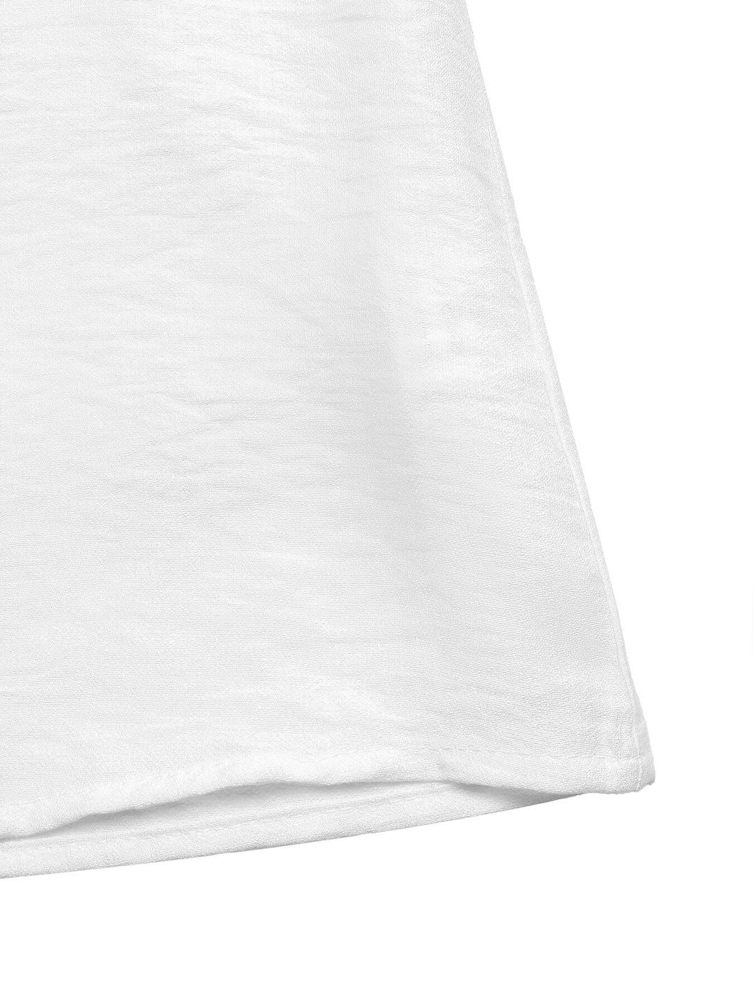 Women's White Ruffles Cotton Top