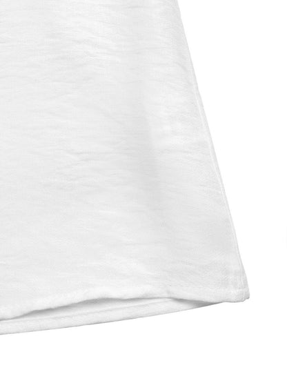 Women's White Ruffles Cotton Top