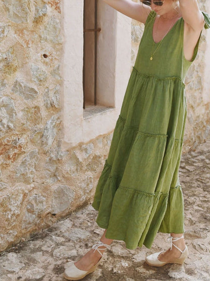 Linen Maxi Midi Dress